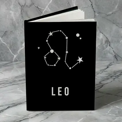 Leo Constellation Star Map Black Background