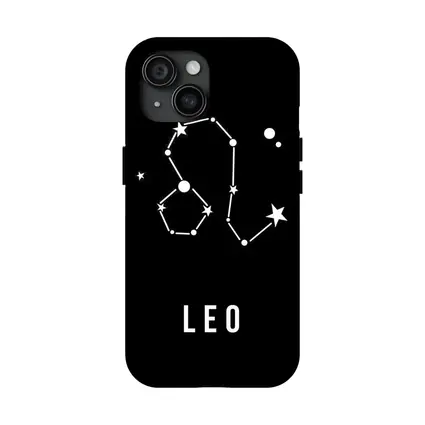 Leo Constellation Star Map Black Background