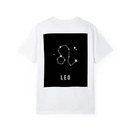 Leo Constellation Star Map Black Background