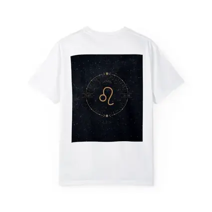 Leo Zodiac Sign Gold Dark Starry Background