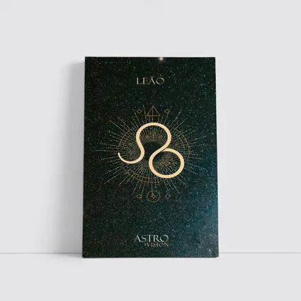 Leo Zodiac Sign Gold Geometric Star Art