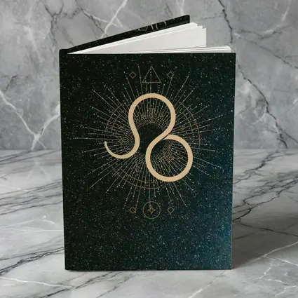 Leo Zodiac Sign Gold Geometric Star Art