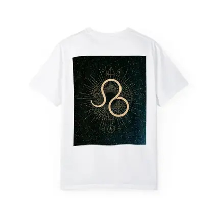 Leo Zodiac Sign Gold Geometric Star Art
