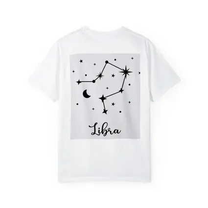 Libra Constellation Stars Moon Black White
