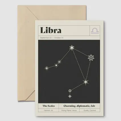 Libra Constellation Star Map Dark Sky