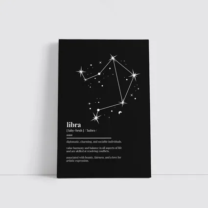 Libra Zodiac Constellation Definition Black Background