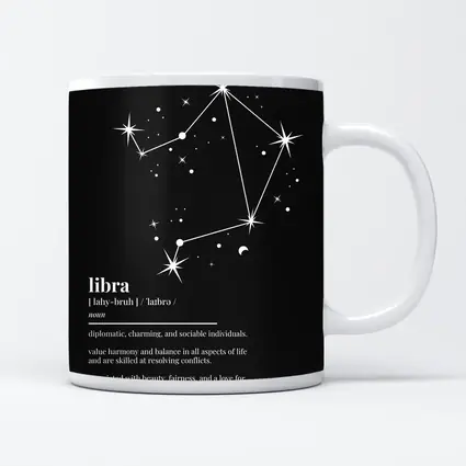 Libra Zodiac Constellation Definition Black Background