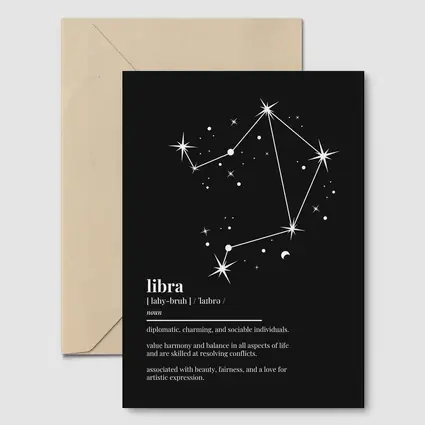 Libra Zodiac Constellation Definition Black Background