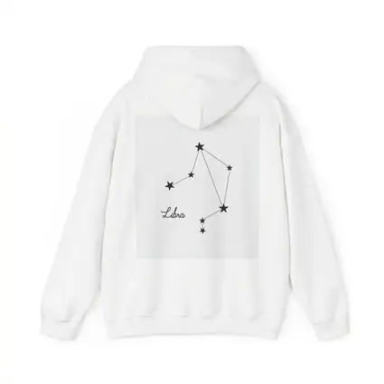 Libra Constellation Stars Minimalist White Art