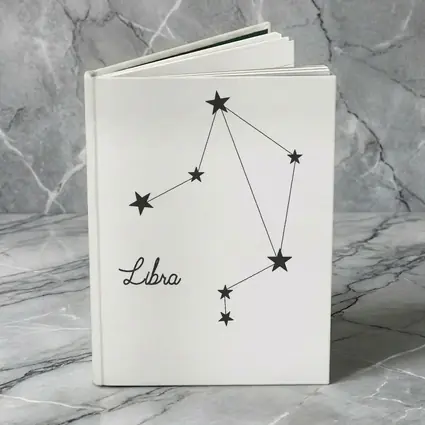 Libra Constellation Stars Minimalist White Art