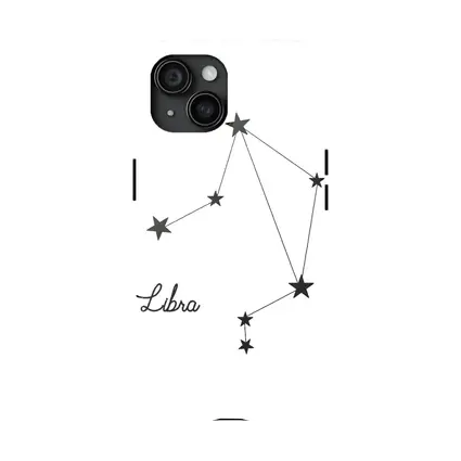 Libra Constellation Stars Minimalist White Art