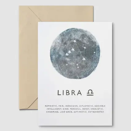 Libra Constellation Moon Zodiac Sign Art