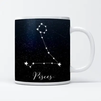 Pisces Constellation Stars Dark Night Sky