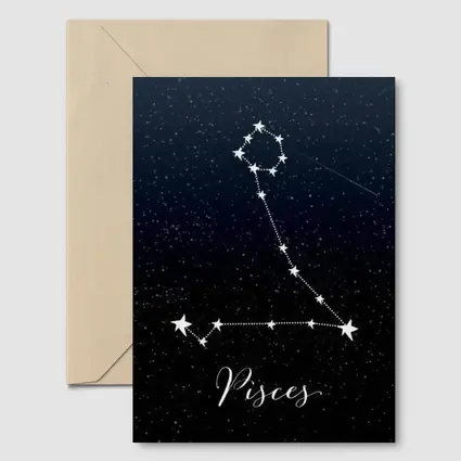 Pisces Constellation Stars Dark Night Sky