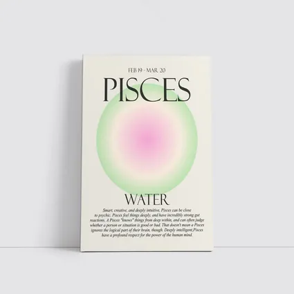 Pisces Water Sign Gradient Aura Art
