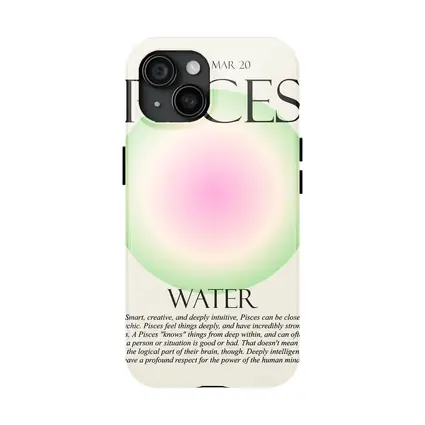 Pisces Water Sign Gradient Aura Art