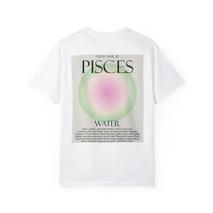 Pisces Water Sign Gradient Aura Art