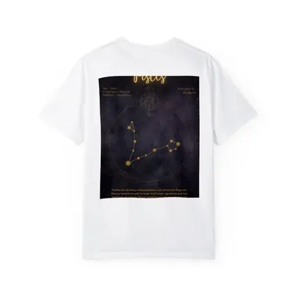 Pisces Constellation Gold Star Night Sky