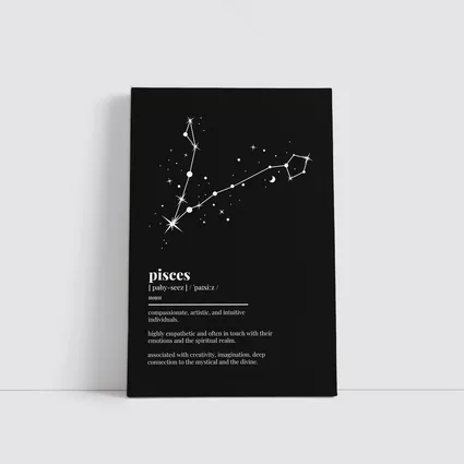 Pisces Constellation Definition Black Background Art