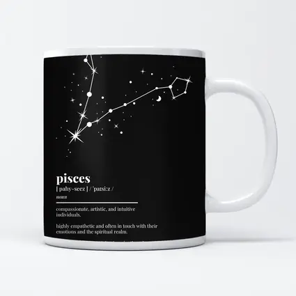 Pisces Constellation Definition Black Background Art