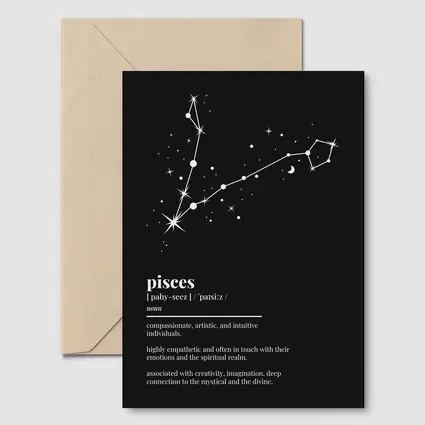 Pisces Constellation Definition Black Background Art