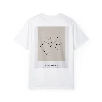 Sagittarius Constellation Minimal Beige Star Map