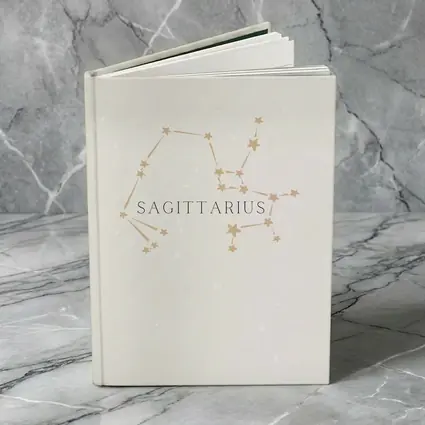 Sagittarius Constellation Star Map Beige Art