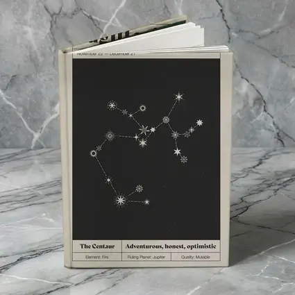 Sagittarius Constellation Star Map Dark Background