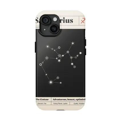 Sagittarius Constellation Star Map Dark Background
