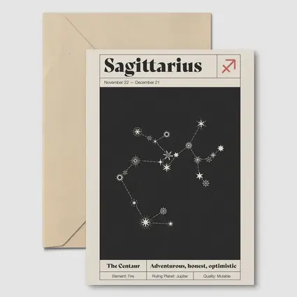 Sagittarius Constellation Star Map Dark Background