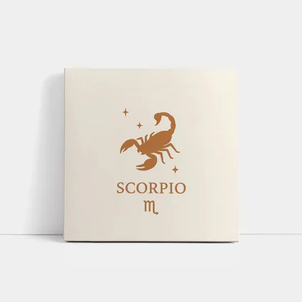Scorpio Zodiac Sign Scorpion Beige Art