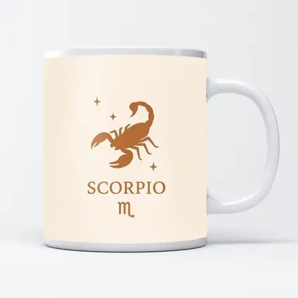 Scorpio Zodiac Sign Scorpion Beige Art