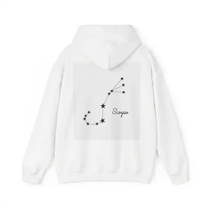 Scorpio Constellation Stars Minimalist White Art