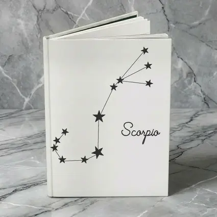 Scorpio Constellation Stars Minimalist White Art