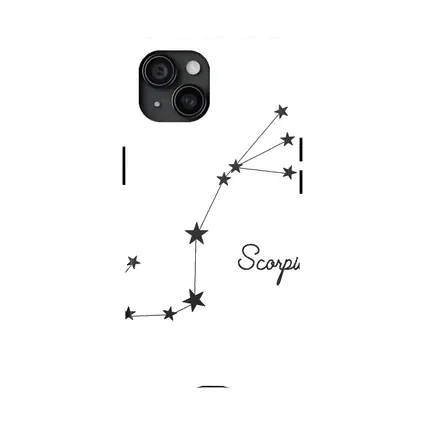 Scorpio Constellation Stars Minimalist White Art