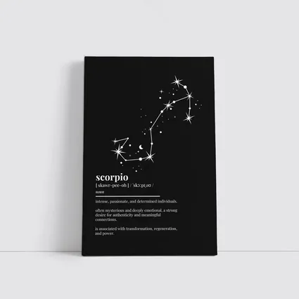 Scorpio Zodiac Constellation Definition Black Background