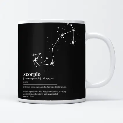 Scorpio Zodiac Constellation Definition Black Background