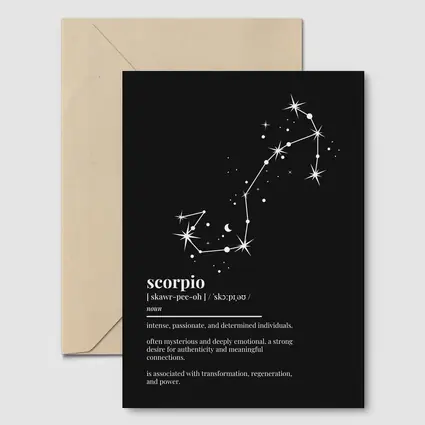 Scorpio Zodiac Constellation Definition Black Background