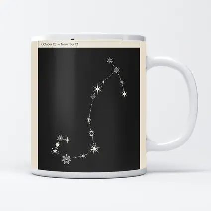 Scorpio Constellation Star Map Dark Sky
