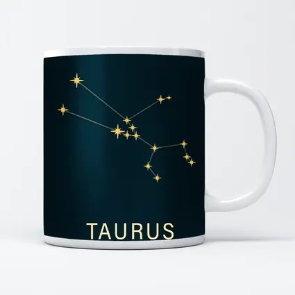 Taurus Constellation Gold Stars Dark Blue