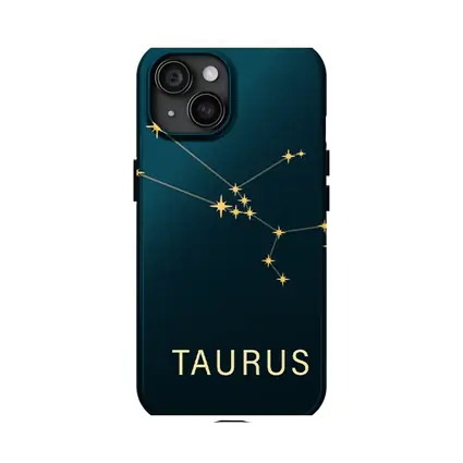 Taurus Constellation Gold Stars Dark Blue