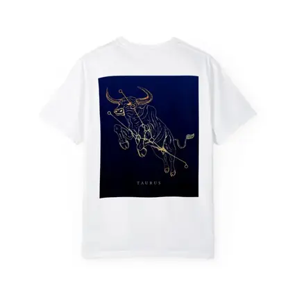 Taurus Constellation Gold Bull Dark Blue