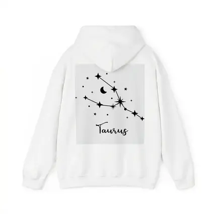 Taurus Constellation Stars Moon Black White