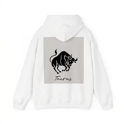 Taurus Zodiac Bull Black Beige Art