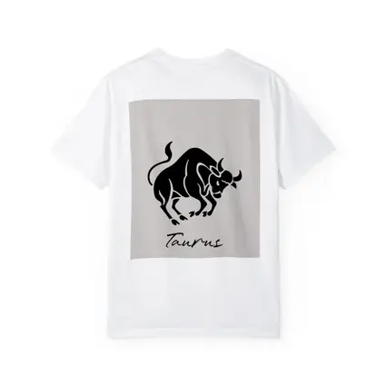 Taurus Zodiac Bull Black Beige Art