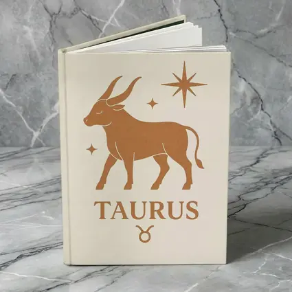 Taurus Zodiac Bull Star Celestial Beige Art
