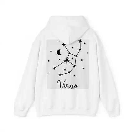 Virgo Constellation Stars Moon Black Art