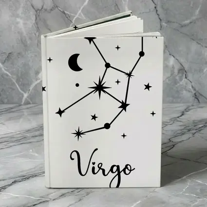 Virgo Constellation Stars Moon Black Art