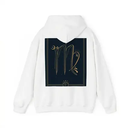 Virgo Zodiac Sign Gold Dark Blue