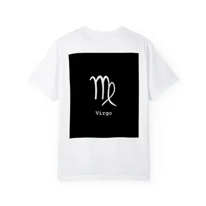 Virgo Zodiac Sign White Black Background